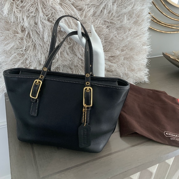 COACH Handbag Black Leather - Picture 1 of 11
